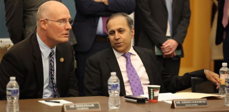 Ranking Member Raja Krishnamoorthi and Chairman John Moolenaar participate in the roundtable.